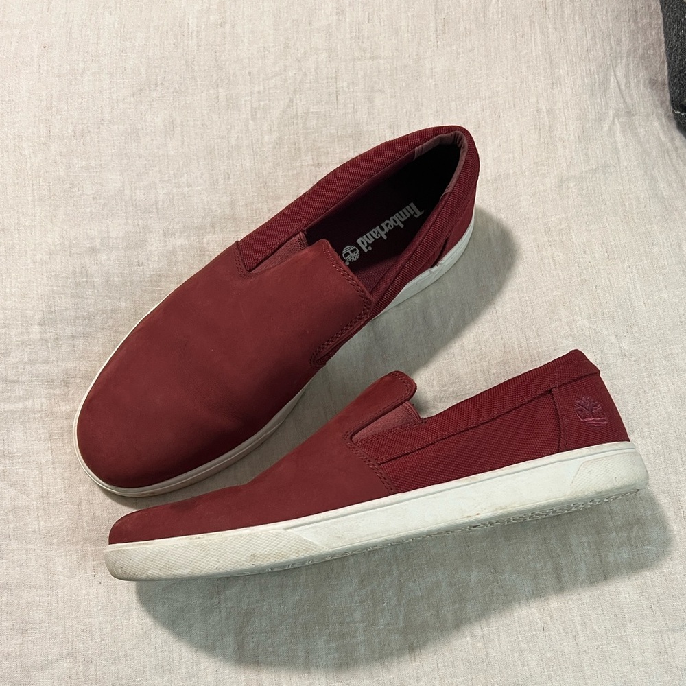 Timberland ReBOTL Men's Sz 9.5  Slip On Nubuck Canvas Loafer Shoes